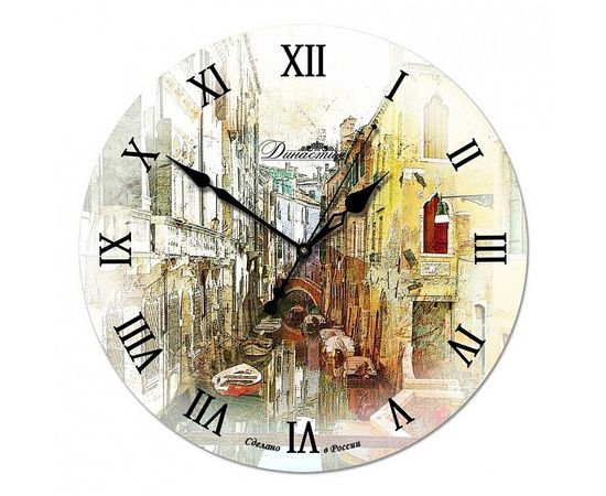  Настенные часы (33x33x4 см) Улица в Венеции 02-003, фото 1 
