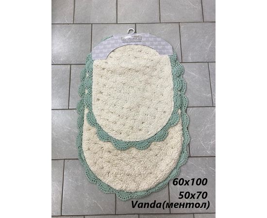  Набор из 2 ковриков для ванной Vanda S.302ментол, фото 4 