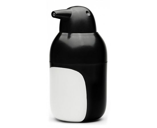  Дозатор для мыла (8х9х15.6 см) Penguin QL10351-BK-WH, фото 1 