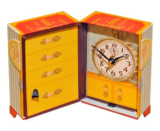  Настольные часы (8x14 см) Paris Trunk BCPT5S, фото 3 