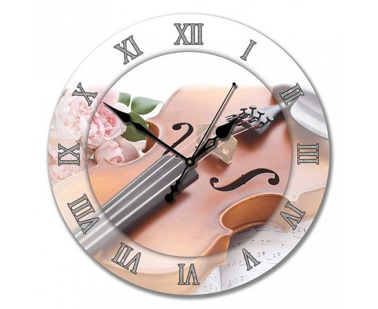  Настенные часы (33x4 см) Скрипка 01-027, фото 1 