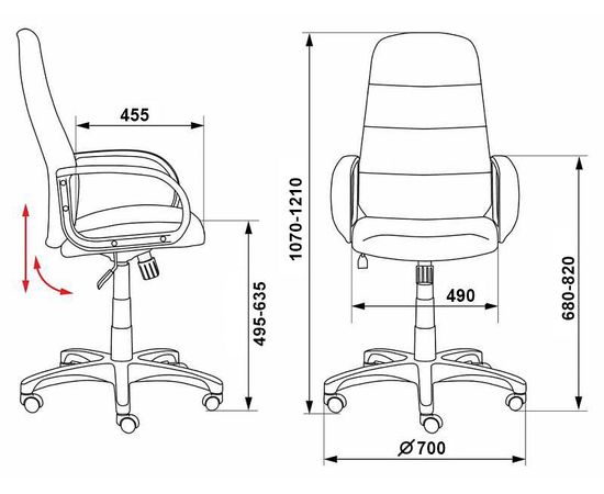  Кресло для руководителя CH-808AXSN/LBL+TW-11, фото 2 