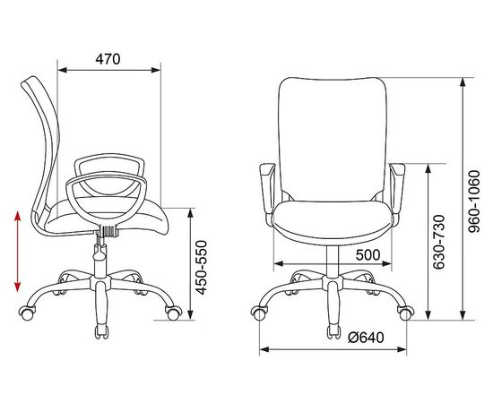  Кресло компьютерное Бюрократ CH-599AXSL/32G/TW-11, фото 2 