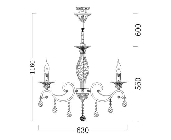  Подвесная люстра Grace ARM247-06-G, фото 2 