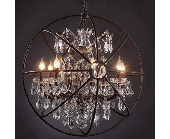  Подвесная люстра Foucaults orb crystal  LOFT1897/6, фото 1 