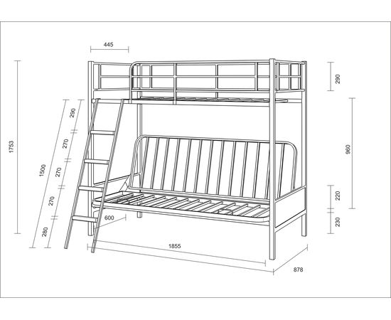  Кровать двухъярусная Дакар 2, фото 2 
