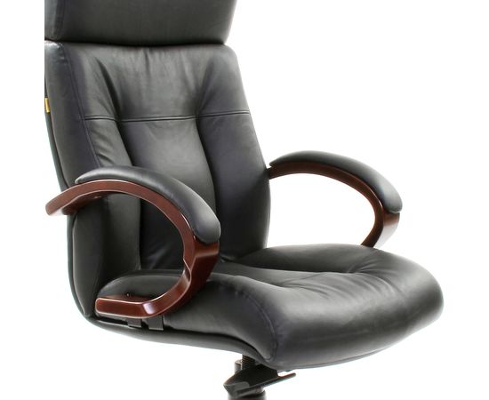  Кресло для руководителя Chairman 421 черный/орех темный, черный, фото 7 